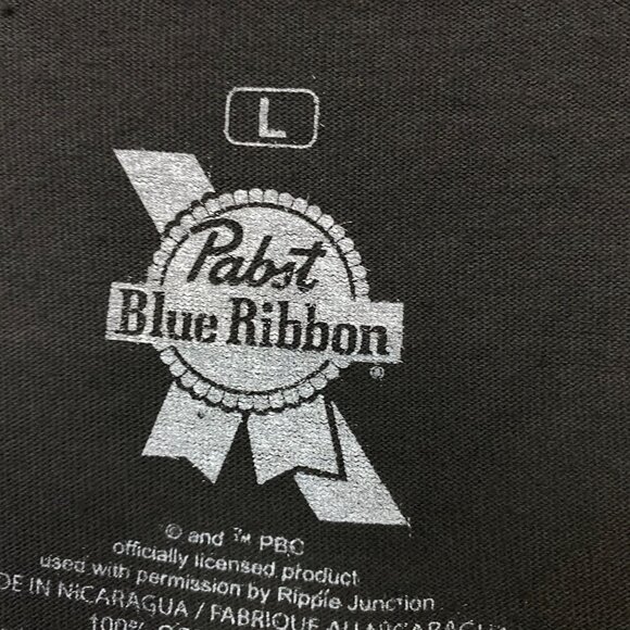 Pabst Blue Ribbon Beer Art Graphic T-Shirt Size Large - Picture 4 of 4